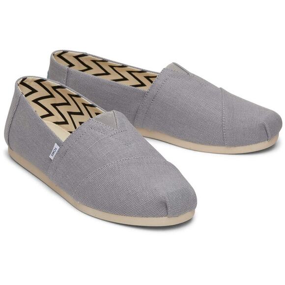 TOMS Alpargata Grey Heritage Canvas - Size 6 - Eco-Friendly Everyday Style Shoes - Picture 2 of 7